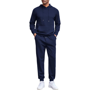 Conjunto Deportivo Personalizado de Felpa Francesa de 350 g/m², Sudadera con Capucha y Cremallera para Hombre, Pantalones Jogger, Color Granate Sólido, Corte Ajustado - Product Image 1