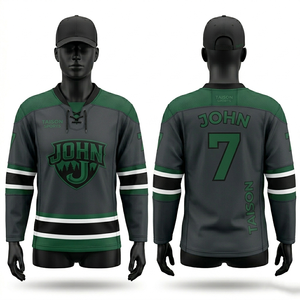 Jersey de Hockey sobre Hielo para Mujer, 160 GSM, Poliéster de Alta Calidad, Absorbe la Humedad, Rojo y Negro, Diseño Personalizado con Prensa Térmica y Tela Twill - Product Image 5