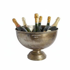 Offre d'usine : Bol à glace en argent antique, refroidisseur de boissons en métal artisanal de qualité supérieure pour hôtels de luxe et événements extérieurs - Product Image 4