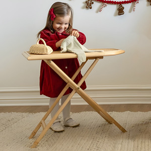 Juguetes de madera para niños pequeños, juego de planchar de ratán con plancha y tabla, excelente precio, juguete natural para niños - Product Image 6