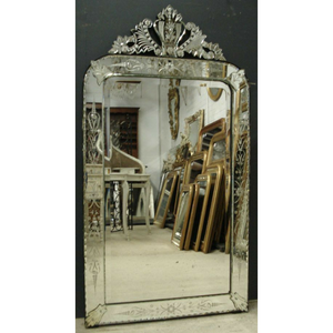 Miroir décoratif baroque vénitien élégant |   Miroir mural en verre de style antique de luxe pour la décoration intérieure de la chambre, de l'hôtel et de la maison - Product Image 1