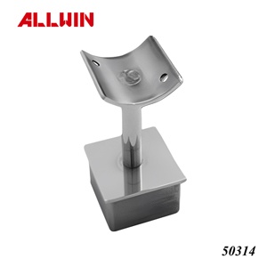 OEM ODM Matte <b>Black</b> Square Saddle Stem Exterior Handrail <b>Bracket</b> Modern Design Stainless Steel Handrail for Hotel Use - Product Image 6