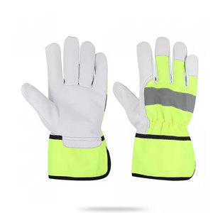 Premium Cowhide Grain Leather Anti-static Driver Gloves Adjustable Wristlet Industrial Safety Work Driving Gloves Soft - Product Image 6