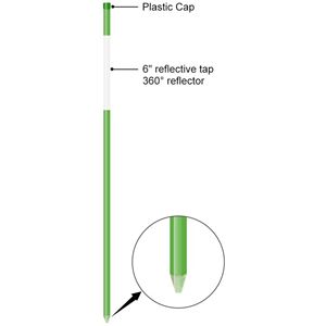 Palo di segnalazione stradale verde solido da 72 pollici con design accattivante per condizioni nevose - Product Image 3