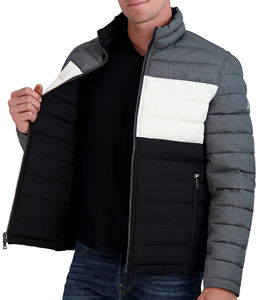 Custom Made Men's <b>Slim</b> <b>Fit</b> Winter Puffer <b>Jacket</b> Hooded Eco-Friendly Breathable Heated Quick Dry Solid Color Polyester/Cotton - Product Image 3