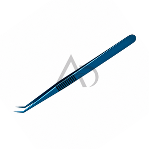 Pince à épiler pour extensions de cils en acier inoxydable avec pointe en fibre, prise en main solide, légère, impression de logo personnalisée, pince à épiler professionnelle pour cils - Product Image 1