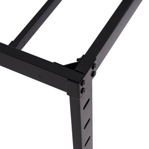 Struttura Letto in Ferro Semplice e Base 208,2 x 198 x 45,7 cm, Letto in Metallo Nero Altezza 46 cm per Hotel, Scuola, Camera da Letto, Appartamento, Soggiorno - Product Image 5