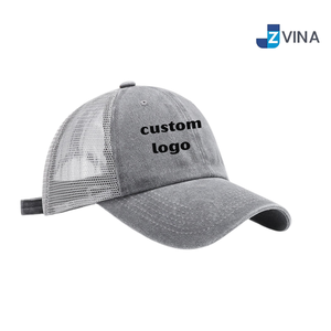 Casquette de baseball unisexe réglable avec logo personnalisé, couleur unie, respirante, style délavé, décontractée, printemps-été - Product Image 3