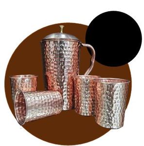 Carafe élégante en cuivre pour le stockage de l'eau, pichet à boisson traditionnel pour un usage sain et équilibré - Product Image 1