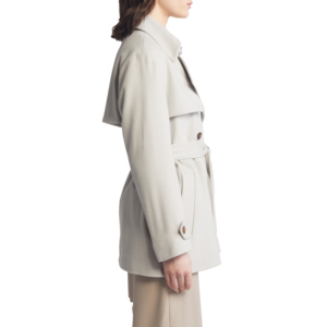 <b>Women's</b> Wool Trench <b>Coat</b> <b>Double</b> <b>Breasted</b> Solid Color Short Length Full Sleeve Outerwear Fashion Wear Wool <b>Coats</b> - Product Image 4