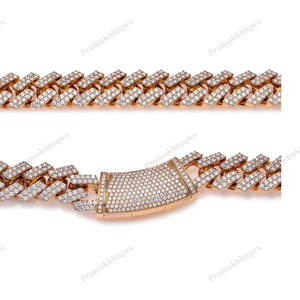 13MM 22 Inches Iced Cuban Link <b>Chain</b> 925 Sterling Silver Yellow <b>Gold</b> Plated Men's <b>Extended</b> Clasp Hip Hop Thick Miami Luxury - Product Image 4
