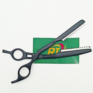 Professional Black Single Blade Thinning Comb Hair Shaper Professional Stainless Steel Hair Cutting <b>Styling</b> Comb Razor Barbers - Product Image 2