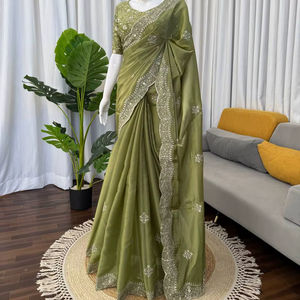 Lehenga Saree de Georgette de Primera Calidad, Listo para Usar, Tradicional para Bodas, Diwali, Verano, Invierno, Otoño, Elegante, Étnico, de Alta Gama - Product Image 1