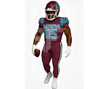 Uniformes de Fútbol Americano Personalizados Bordados de Alta Calidad, Tela de Malla Premium, Unisex, Corte Adulto, Manga Corta, Secado Rápido, 100% - Product Image 4