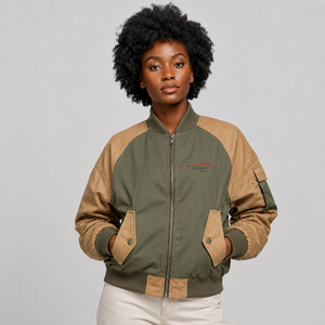 Premium <b>Women</b> <b>Bomber</b> <b>Jacket</b> Custom Logo <b>Lightweight</b> Full Zipper Casual Wear Windproof Outerwear <b>Bomber</b> <b>Jacket</b> for <b>Women</b> - Product Image 1