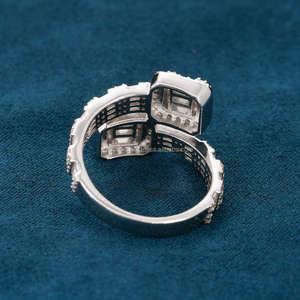 Anillos de Eslabones Cubanos con Diamantes Cultivados en Laboratorio, Chapados en Oro Amarillo de 14K, Estilo Hip Hop, Joyería Fina para Hombre y Mujer, Certificados por RB Gems Jewelry - Product Image 2