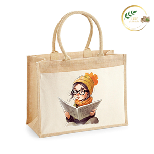 Stylish Eco Friendly Jute Grocery Tote <b>Bag</b> with Comfortable Handles for Modern Shopping - Product Image 2