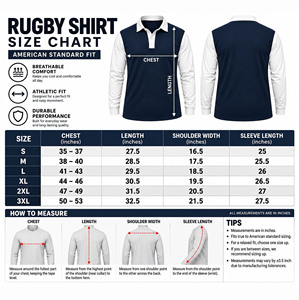 Camiseta de Rugby Personalizada para Hombre, Polo de Manga Larga, Jersey de Rugby de Algodón, Ropa Deportiva, Uniforme de Equipo, Fabricante Mayorista - Product Image 6