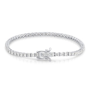 3.30CTW Round Lab Grown Diamond Tennis <b>Bracelet</b> 9K White Gold Classic Prong Set Fine Jewelry Wholesale - Product Image 3