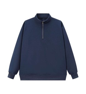 Sudadera de algodón al por mayor con media cremallera y cuello alto para surtidos de ropa urbana masculina - Product Image 2