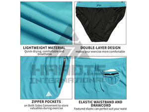 MEN Gym Wear Shorts Mens Fitness Workout Short Sports <b>Running</b> Shorts Men - Product Image 4