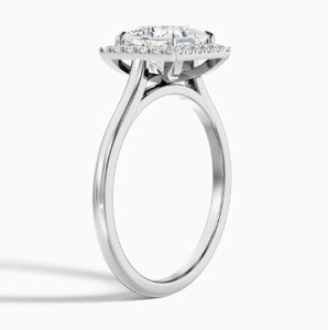 Princess Cut Moissanite Wedding Engagement Party <b>Ring</b> 925 Sterling Silver White Gold Plated Square <b>Dainty</b> Minimalist Luxury - Product Image 3