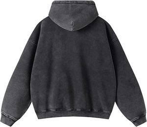 Sudaderas con Capucha Extra Grandes para Hombre, Estilo Urbano, Unisex, Vintage, Lavado Ácido, con Bolsillos - Product Image 4