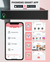 Phomemo M08F Printer foto Seluler & Laptop, Printer termal Bluetooth A4 nirkabel nirkabel portabel untuk kantor rumah
