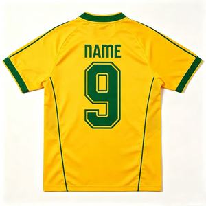 เสื้อทีมชาติคลาสสิคคุณภาพสูงสไตล์เรโทร พร้อมหมายเลขและชื่อผู้เล่นพิมพ์ด้านหน้า ผลิตจากโพลีเอสเตอร์ 100% แห้งเร็ว - Product Image 3