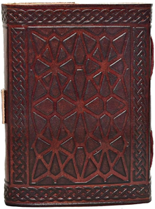 Three moon Blue Lapiz stone Vintage <b>Leather</b> Journal Notebook Celtic Design Deckle Edge vintage Paper notebook <b>diary</b> sketchbooks - Product Image 2