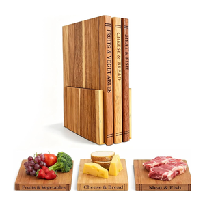 Tabla de cortar de madera de acacia de primera calidad con soporte, bandeja rectangular para servir, decoración de mesa para cocina y fiestas, de Vietnam. - Product Image 1