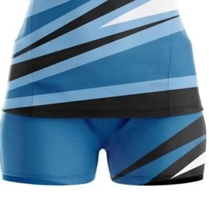 Unisex Sublimated <b>Volleyball</b> Uniform <b>Set</b> White Greenish Black 23 Printed Fitted Moisture Wicking Sleeveless All Seasons Custom - Product Image 6