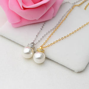 Cadena para Diadema con Colgante de Plata S925, Collar para Mujer, Bandeja Vacía para Perlas, Accesorios de Joyería de Moda, Producto Semiterminado para DIY - Product Image 4