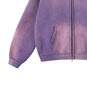 Sweat à capuche épais pour homme, coupe oversize, en coton délavé à l'acide, vierge pour impression streetwear personnalisée, vente en gros - Product Image 3
