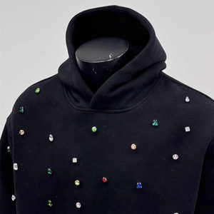 2026 Stylish Customized Rhinestone Winter Hoodie <b>Women</b> Best Selling Slim Fit Quick Dry 100% Cotton <b>Windbreaker</b> - Product Image 3