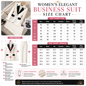 Ensemble de tailleur pour femme en deux pièces, blazer à revers contrasté et pantalon droit, tenue de bureau professionnelle - Product Image 2