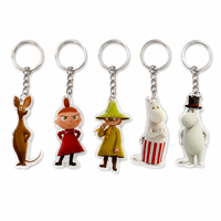 Collection de porte-clés en époxy à l'effigie de personnages de dessins animés, pendentifs mignons en acrylique, cadeau, vente en gros, porte-clés personnalisé avec logo