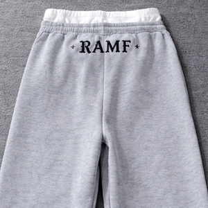 Pantalon de jogging ample vintage délavé à l'acide, en coton imprimé personnalisé, coupe droite, style sport, effet vieilli, double taille, pour homme - Product Image 3