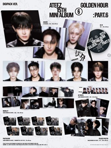 ATEEZ - [ GOLDEN HOUR : PART.6 ] (เวอร์ชั่น DIGIPACK) อัลบั้มซีดีเคป๊อปขายดีที่สุดในเกาหลีสำหรับทุกวัย - Product Image 4