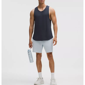 Camiseta Deportiva de Malla Tejida para Hombre, con Logotipo Frontal, para Correr, Entrenamiento, Secado Rápido, Ligera, Transpirable, Estampada, de Poliéster/Algodón, Sin Costuras - Product Image 3