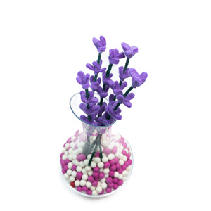 Tiges de fleurs de salvia en feutre faites à la main – Fleurs artificielles en laine violette, bouquet en vrac pour loisirs créatifs, décoration intérieure et cadeaux - Product Image 4
