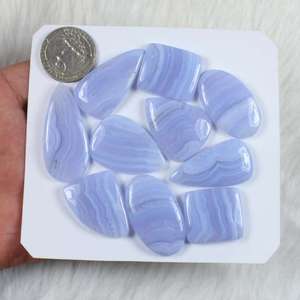 Pendentif en Agate Dentelle Bleue Naturelle Incroyable de Qualité Supérieure, Fait Main, Vente en Gros, Cristaux de Pierre Précieuse Agate Dentelle Bleue, Nouvelle Collection - Product Image 3