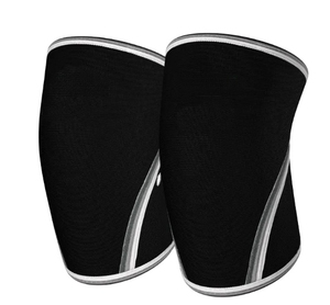Genouillère de compression antidérapante OEM pour sport, musculation et powerlifting, 7 mm, en nylon et élasthanne, élasticité réglable - Product Image 2