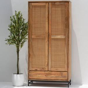 ตู้เสื้อผ้าประตูหวายแวนดานา ออเรโอ เซียร์รา พร้อมลิ้นชักหนึ่งช่อง ดีไซน์เก็บของทันสมัยแบบสานธรรมชาติ - Product Image 3