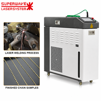 Nouvelle machine automatique de fabrication de chaînes de bijoux au laser à fibres 100W, machine de soudage de chaînes en or, argent et acier inoxydable, refroidie par eau, haute performance
