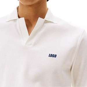 เสื้อโปโลแขนยาวผ้าแจ็คการ์ดแบรนด์ส่วนตัวสำหรับผู้ชาย ผ้าฝ้ายเมอร์เซอไรซ์ ระบายอากาศได้ดี สวมใส่สบาย  แบบลำลอง  พร้อมตัวเลือกปรับแต่ง - Product Image 4