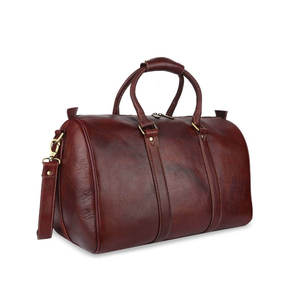 Overnight Weekender Tote Portable <b>Luggage</b> Duffle Travel Bag Outdoor Portable Luxury Sport Gym PU Leather Wet Dry - Product Image 2