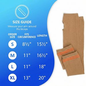 Unisex Arm Sleeve Beige Spandex Cotton Anti-Bacterial Latex Free Machine Washable 4-Way Stretch Soft <b>Material</b> - Product Image 4