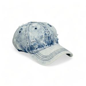 2025 Top Vente Nouveau Design Hommes Et Femmes Jeans Acid Wash Cap Personnalisé Confortable Personnalisé Jeans Distressed Cap - Product Image 3
