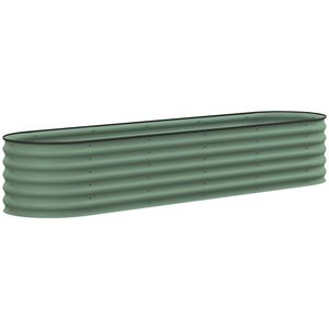 Kit Fioriera Quadrata Classica Zincata 2,4m x 0,6m x 0,4m con Bordo di Sicurezza - Product Image 1